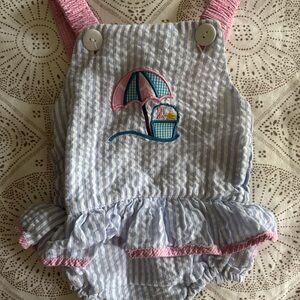 Striped Blue and Pink Kids One Piece